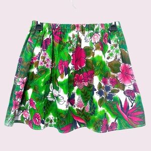 Vintage Hawaiian print mini skirt
